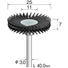 【FC3211】Minimo ダイヤモンド砥粒入りナイロンブラシ ホイール#400 Φ25