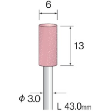 【JA3045】Minimo 精密砥石 SP砥粒#100 φ6 (10本入)