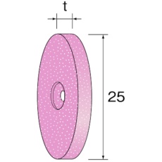 【NA1543】Minimo PA砥石ホイール #120 (10個入) 外径25mm 幅4.8mm