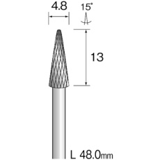 【BC2173】Minimo 超硬カッター クロスカット Φ4.8 軸径3.0mm