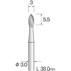 【BC2301】Minimo 超硬カッター スパイラルカット Φ3 軸径3.0mm