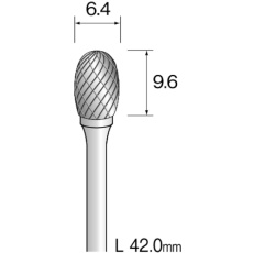 【BC2312】Minimo 超硬カッター クロスカット Φ6.4 軸径3.0mm