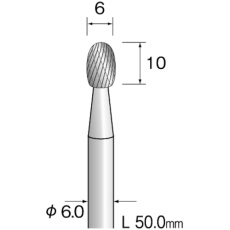 【BC4381】Minimo 超硬カッター クロスカット Φ6 軸径6.0mm