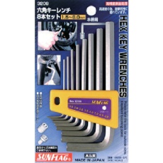 【NO.3209】サンフラッグ 六角レンチセットショート9本組