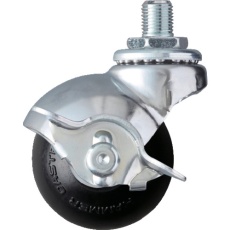 【40515A-10R50】ハンマー ねじ込み式UNF1/2 旋回式ゴム車輪 50mm ストッパー付