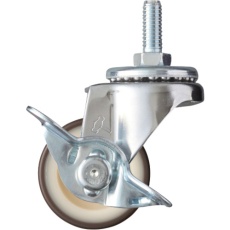 【415A-2UR40】ハンマー ねじ込み旋回式ウレタン車輪(ナイロンホイール)40mm W3/8 ストッパー付