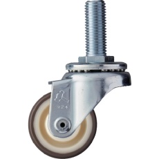 【420SA-UB50】ハンマー ねじ込み旋回式ウレタン車輪(ナイロンホイール・ボールベアリング)50mm