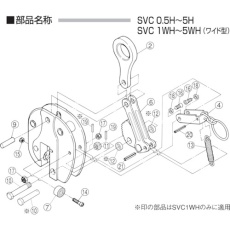 【SVP1H】スーパー 立吊クランプ(SVC-H)用パッドセット