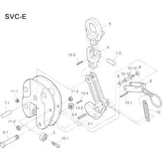【SVT1.5E】スーパー 立吊クランプ(SVC-E)用カムセット