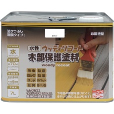 【4976124549274】ニッぺ 水性ウッディリコート 7L ホワイト 300N008-7