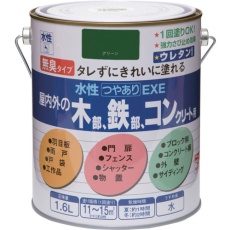 【4976124421525】ニッぺ 水性つやありEXE 1.6L グリーン HSU115-1.6