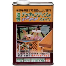 【4976124526077】ニッぺ 油性デッキ&ラティス 1.6L ガーディアンブルー HUH010-1.6