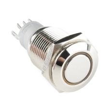 【COM-13447】金属製プッシュボタン-モーメンタリー(16mm/イエロー)