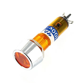 【BN-35-1-OR】ネオンブラケット 円筒型・フード付 AC100V~125V 橙