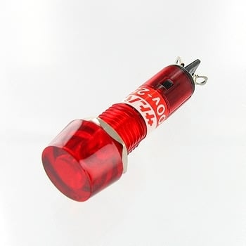 【BN-5701-2-R】ネオンブラケット 円筒型 AC200V~250V 赤