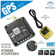 【M5STACK-M003-V2】M5Stack用GPSモジュール v2.0(外部アンテナ付き、AT6668搭載)