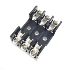 【F-7111-3P】ベースヒューズホルダー 250V-10A 適合：φ6.4×30mm 3極
