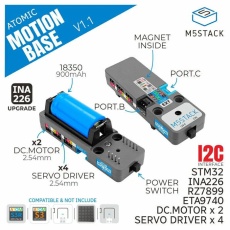 【M5STACK-A090-V11】ATOMICモーションベース v1.1(INA226AIDGSR)