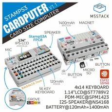 【M5STACK-K132-V11】M5Stack用カードピュータ v1.1(StampS3搭載)