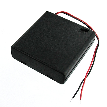 【SBH3411AS】電池ケース(単3×4本、スイッチ/フタ/リード線付き)
