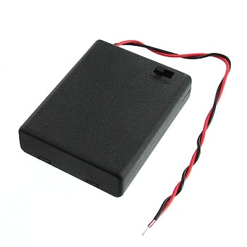 【SBH441AS】スイッチ付き電池ケース 単4×4本