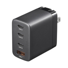 【ACA-PD107BK】USB PD対応AC充電器(PD65W・C×3+A×1)