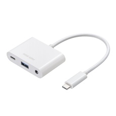 【USB-5TCPA23W】イヤフォンジャック付きType-Cハブ