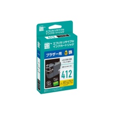 【ECI-BR412B】ブラザー用リサイクルインクカートリッジ LC412Y互換 ブラック
