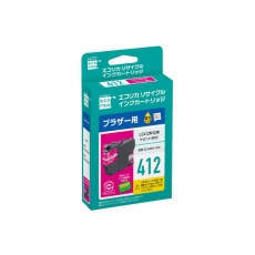 【ECI-BR412M】ブラザー用リサイクルインクカートリッジ LC412Y互換 マゼンタ