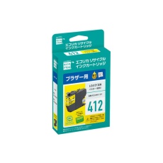 【ECI-BR412Y】ブラザー用リサイクルインクカートリッジ LC412Y互換 イエロー