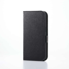 【PM-A25SPLFUSBK】iPhone 16e ソフトレザーケース 磁石付 ウルトラスエード