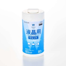 【WC-DP80B】液晶用ウェットクリーニングティッシュ/ボトル/80枚入