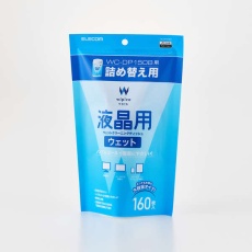 【WC-DP160BSP】液晶用ウェットクリーニングティッシュ/詰め替え用/160枚入