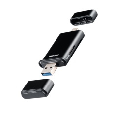 【ADR-5TCMSD3BK】UHS-2対応 USB Type-C& USB-A カードリーダー