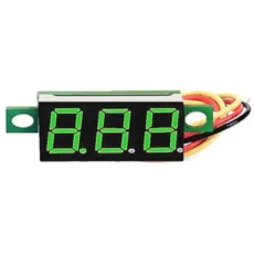 【3DCV-100green】LEDデジタル電圧計 3線式 グリーン