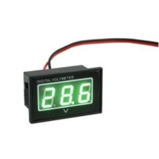【WDCV-40green】防水機能付きLEDデジタル電圧計 グリーン