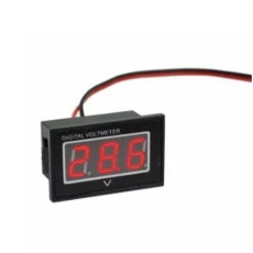 【WDCV-40red】防水機能付きLEDデジタル電圧計 レッド