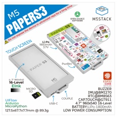 【M5STACK-C139】M5PaperS3 ESP32-S3搭載 電子ペーパー開発キット