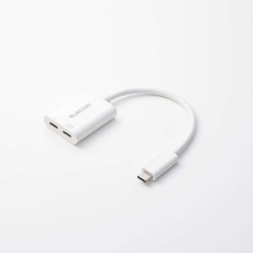 【AD-C2CPD100WH】USB Type-C(TM)変換アダプター 2ポート/PD充電付き