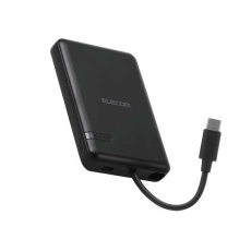 【DE-C62-5000BK】USB Type-C(TM)ケーブル一体モバイルバッテリー(5000mAh/12W)