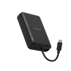 【DE-C63-10000BK】USB Type-C(TM)ケーブル一体モバイルバッテリー(10000mAh/20W)