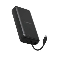 【DE-C64-20000BK】USB Type-C(TM)ケーブル一体モバイルバッテリー(20000mAh/20W)