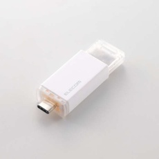 【ESD-ESK0250GWH】外付けSSD/USB10Gbps対応/ノック式/自動シャッター/コネクタ保護/Type-C/250GB/ホワイト