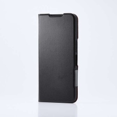 【PM-S251PLFUBK】AQUOS wish5 ソフトレザーケース 薄型 磁石付