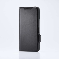 【PM-S251PLFY3BK】AQUOS wish5 ソフトレザーケース 磁石付 耐衝撃 ステッチ カード収納充実