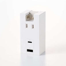 【T-U06-1ACWH】コンセント直挿しUSBタップ(15W/A+C)