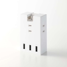 【T-U07-3A3WH】コンセント直挿しUSBタップ(15W/A×3)
