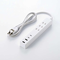 【T-U08-3A2C215WH】USBタップ/USB-C×2/USB-A×2/AC×3/27W/1.5m/ホワイト