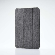 【TB-A25RWVCGY】iPad(A16) フラップケース 薄型軽量 ファブリック 背面クリア
