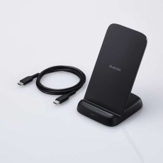 【W-QS11BK】Qi規格(EPP)対応ワイヤレス充電器(12W・スタンド)